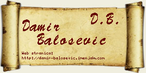 Damir Balošević vizit kartica